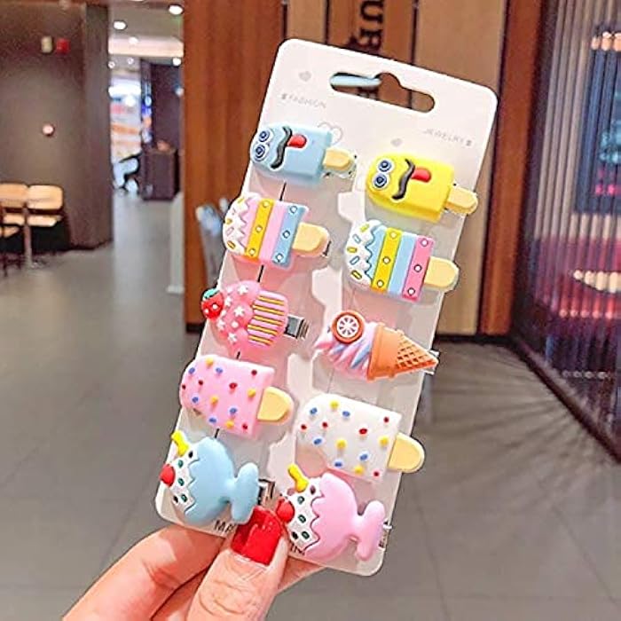 Jinfeng girls cute cartoon flower fruit hairpins children hair clip barrette lovely bobby pin headdress accessories headwear (size : 10pcs 1) - Image 1